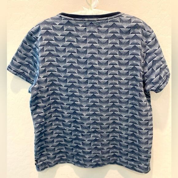 ADIDAS | Originals Chevron Trefoil Logo Tee Shirt Blue Graphic | Small - Picture 5 of 6